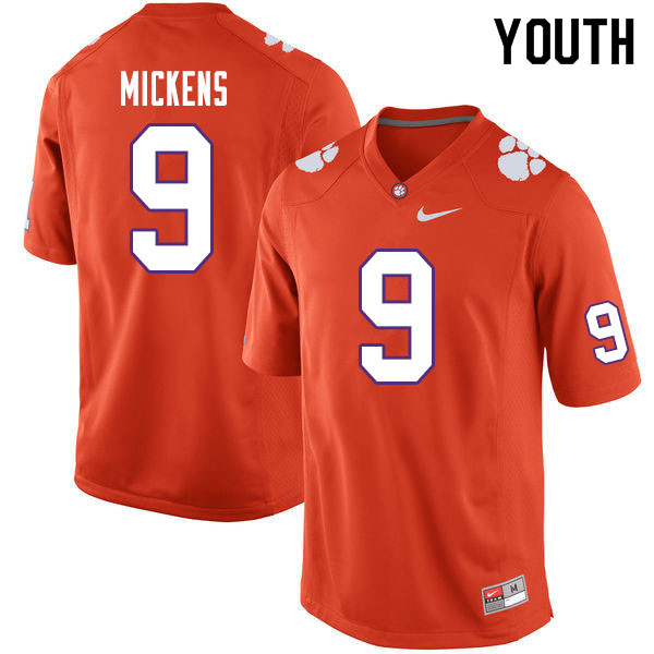Youth #9 R.J. Mickens Clemson Tigers College Football Jerseys Sale-Orange - Click Image to Close